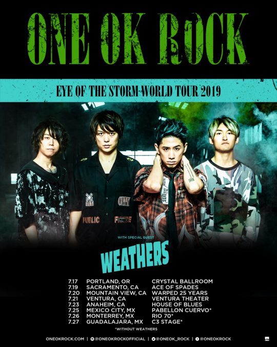 EYE OF THE STORM WORLD TOUR 2019 -US & Mexico-