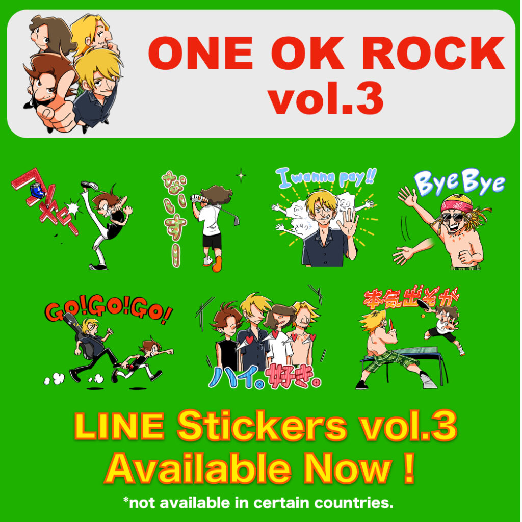 ONE OK ROCK LINE stickers vol.3