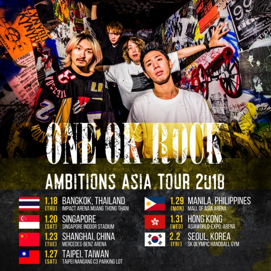 one ok rock ambitions tour setlist